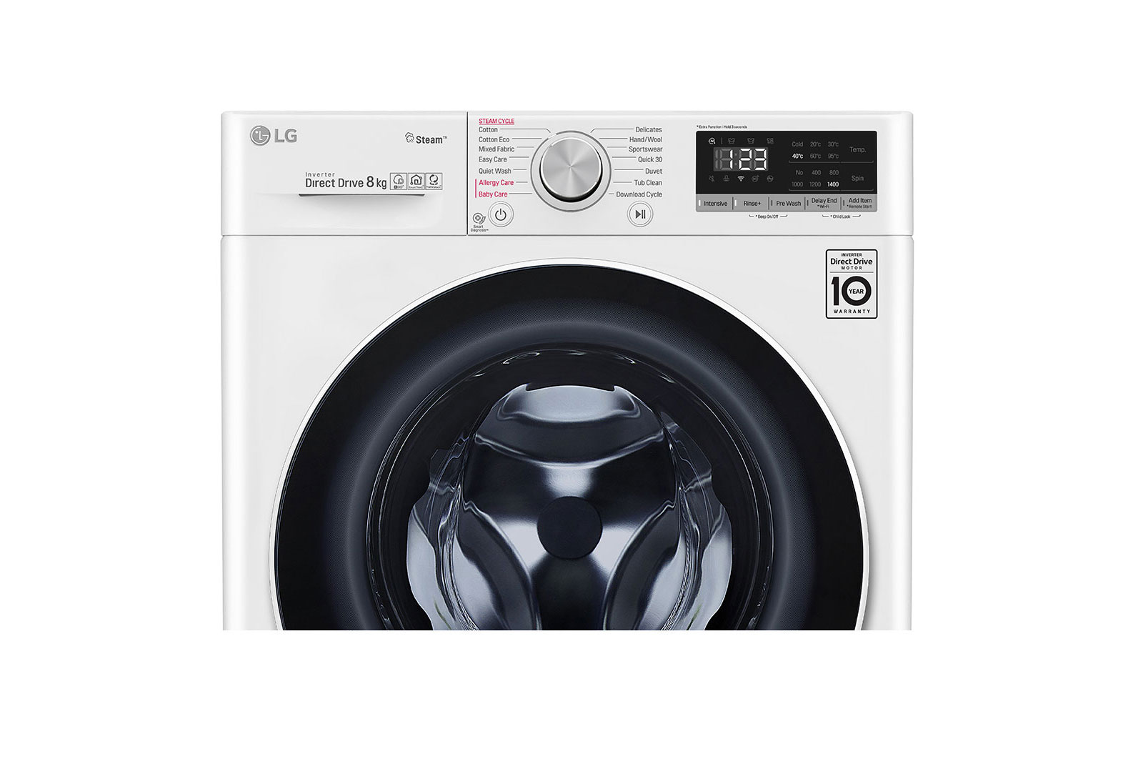 LG 8kg Series 5 Front Load Washer - Steam, WV5-1408W