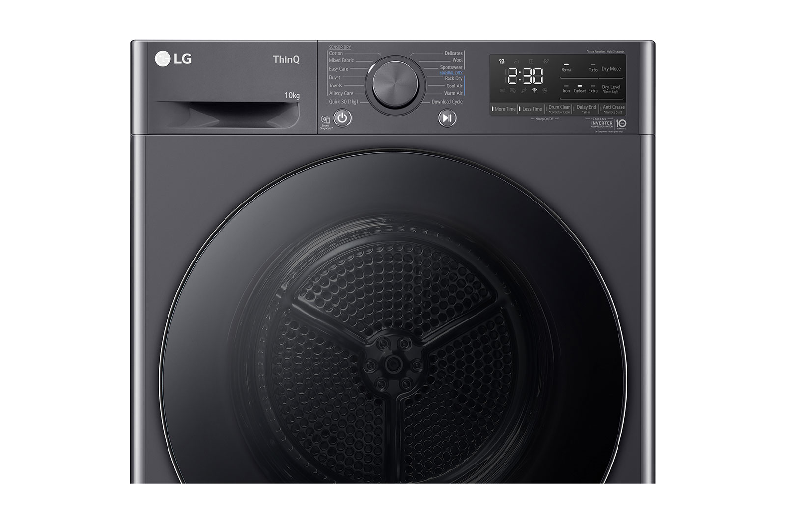 LG 10kg Series 6 Front Load Washing Machine + 10kg Series 5 Heat Pump Dryer Bundle - Grey Finish, WV6-1410SG