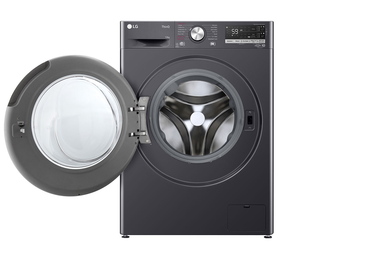 LG 10kg Series 6 Front Load Washing Machine + 10kg Series 5 Heat Pump Dryer Bundle - Grey Finish, WV6-1410SG