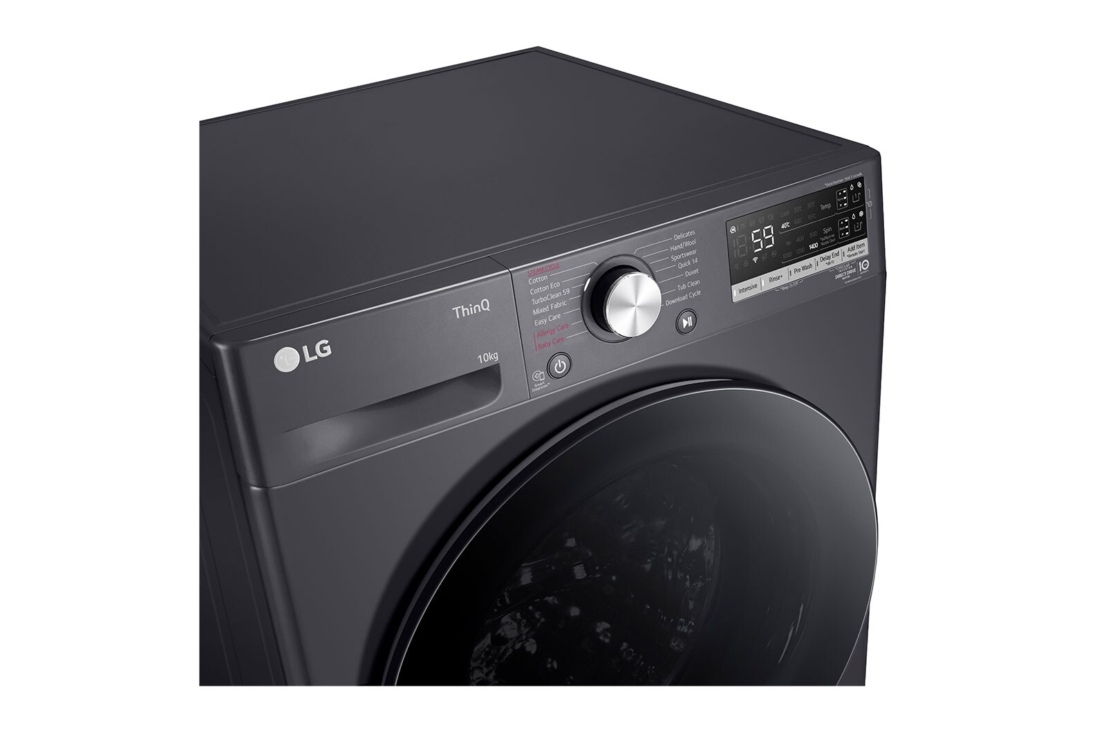 LG 10kg Series 6 Front Load Washing Machine + 10kg Series 5 Heat Pump Dryer Bundle - Grey Finish, WV6-1410SG