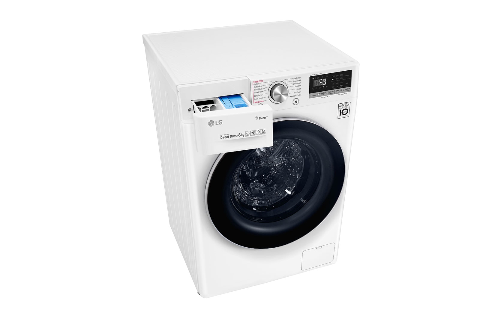 LG 8kg Front Load Washing Machine with Steam+, WV7-1408W