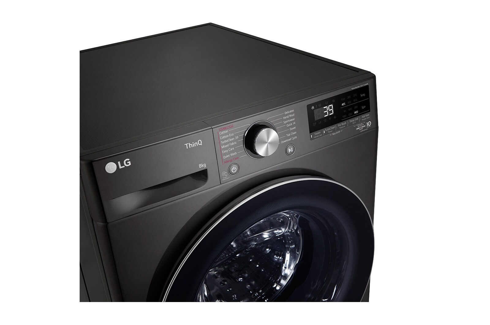 LG 8kg Series 9 Front Load Washer - Steam+, WV9-1408B