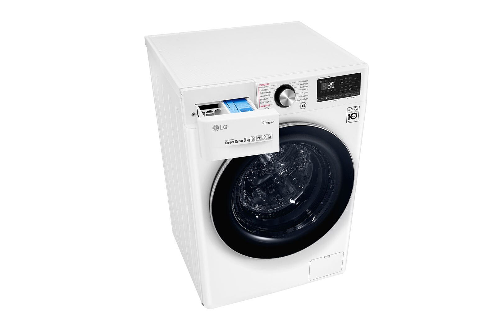LG 8kg Front Load Washing Machine with Steam+, WV9-1408W