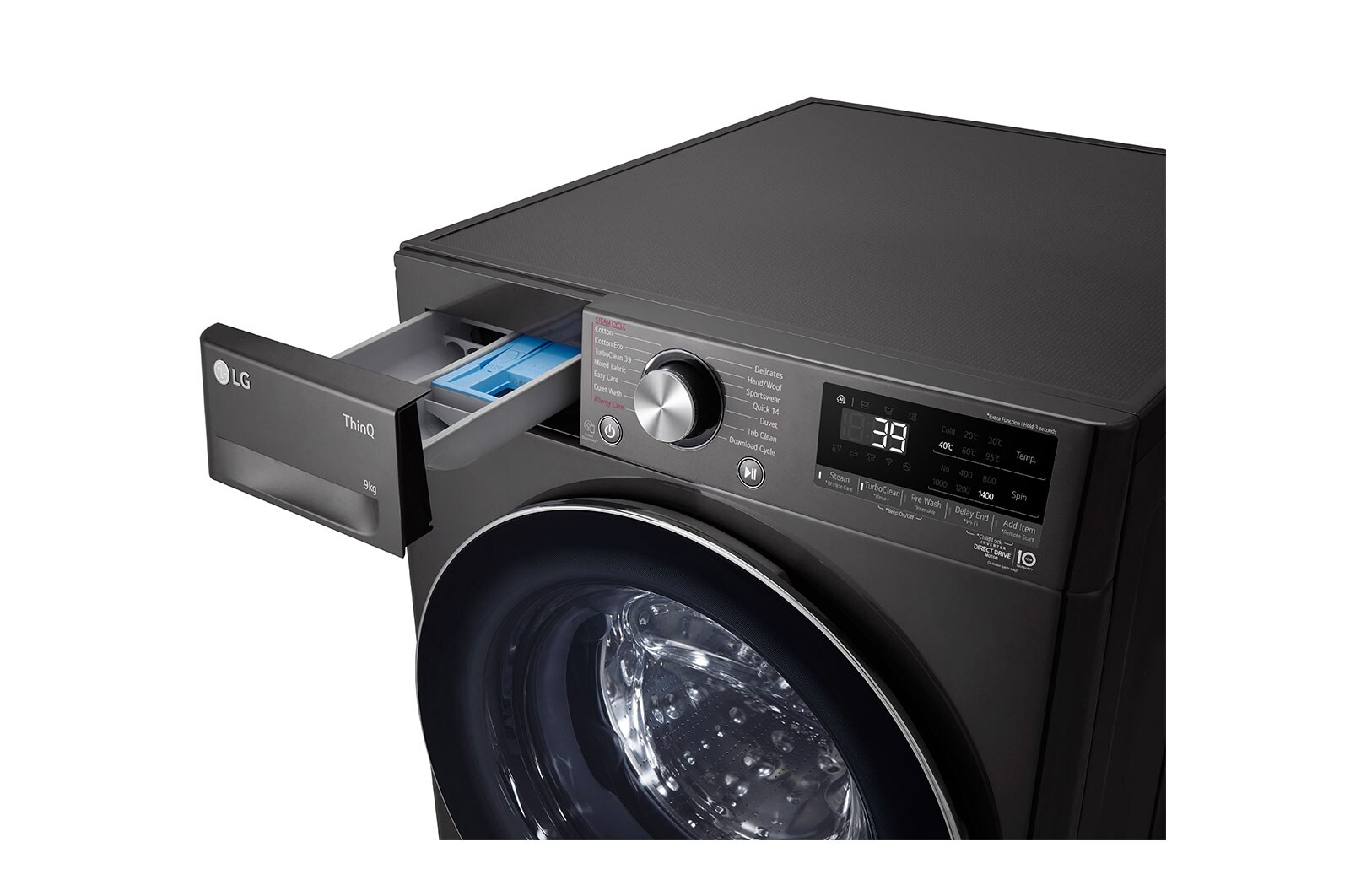 LG 9kg Series 9 Front Load Washer - Steam+, WV9-1409B