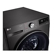 LG 12kg Series 9 Front Load Washing Machine + 9kg Heat Pump Dryer Stacking Kit Bundle, WV9-1412SB