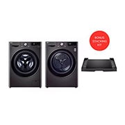 front view of washing machine and dryer