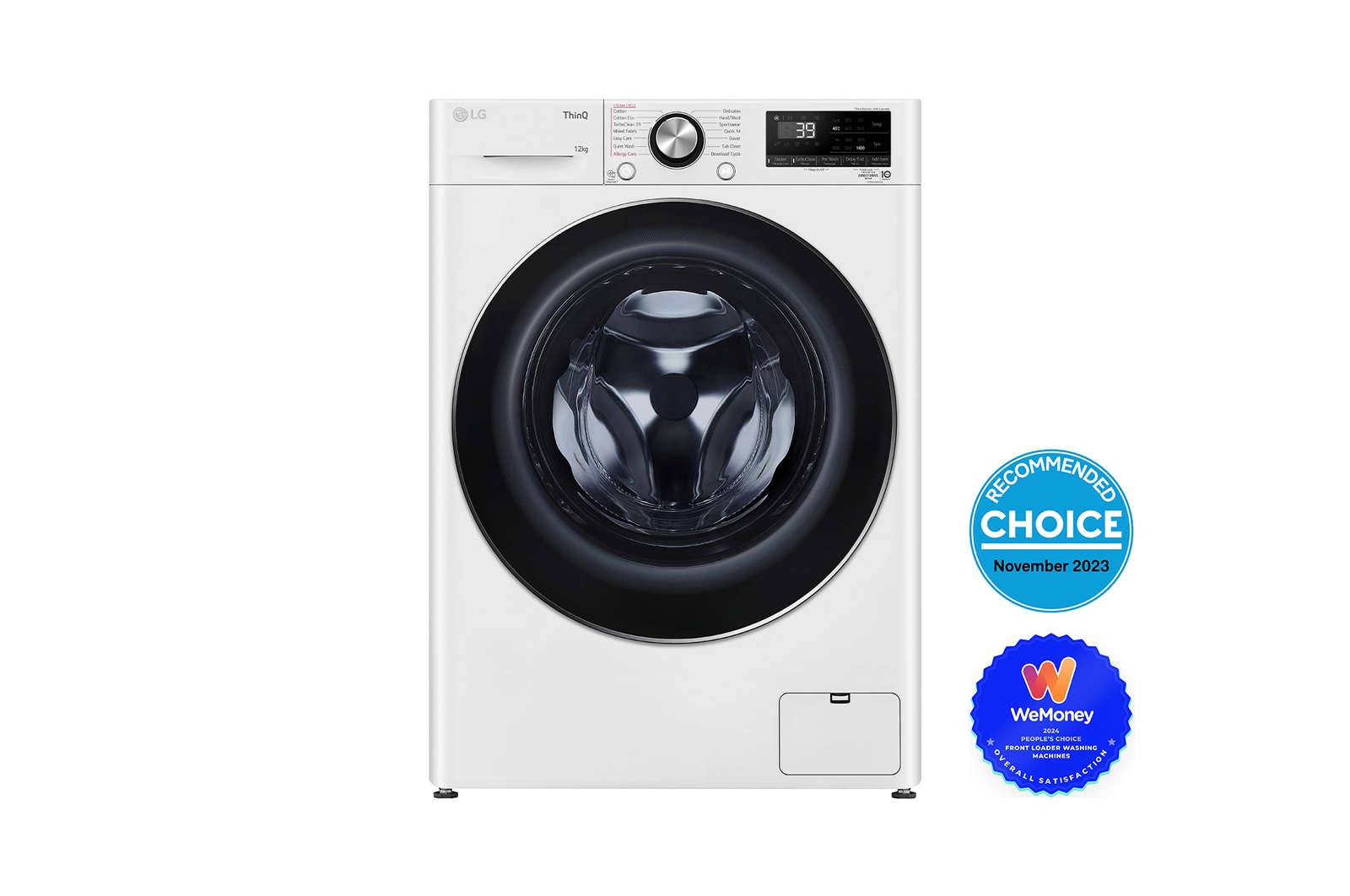 Lg series 9 10kg front load washing machine top
