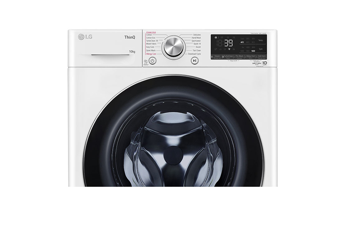 LG 10kg Series 9 Front Load Washer - 5 Star, WV9-1610W