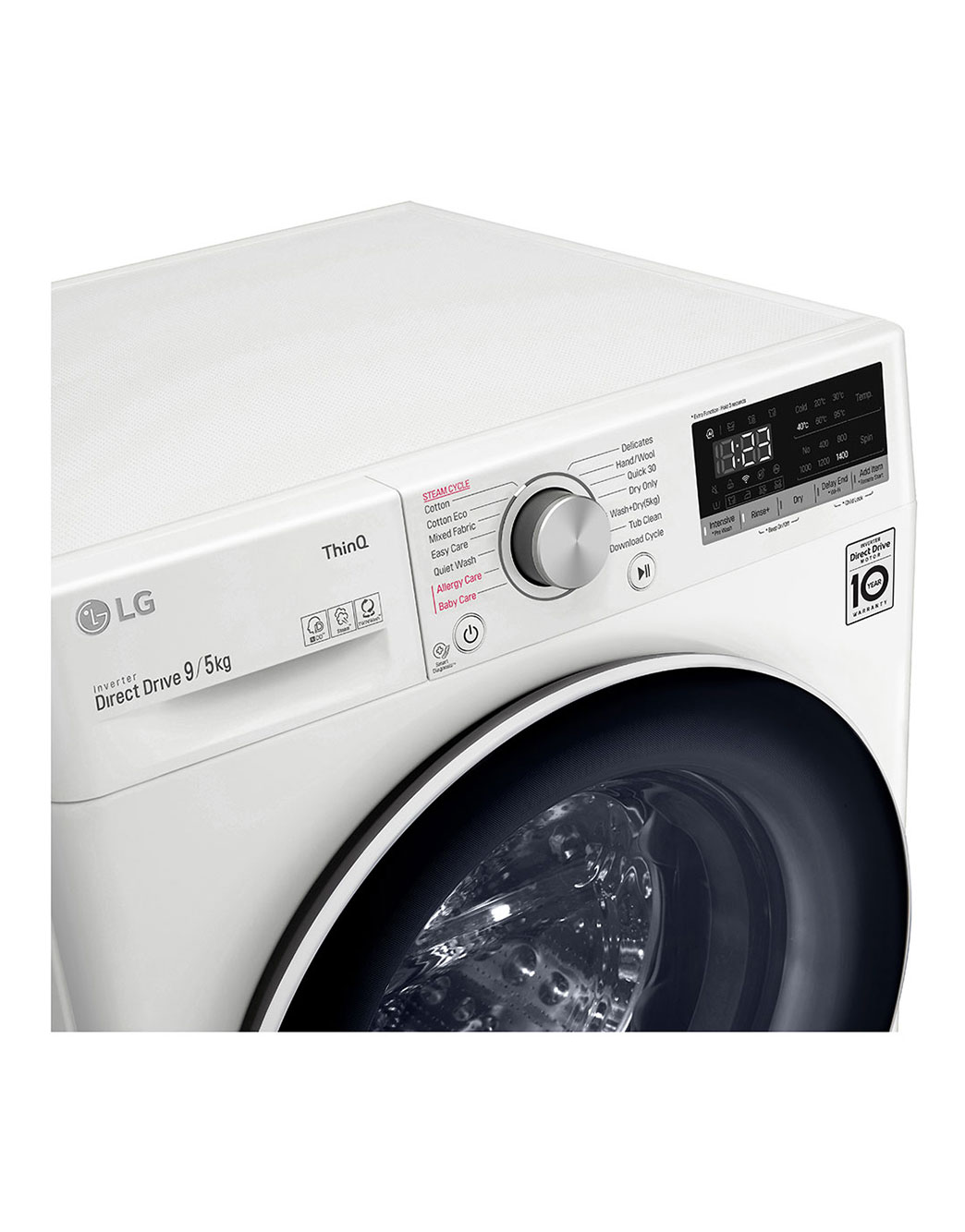 9kg/5kg Series 5 Front Load Washer Dryer Combo with Steam WVC51409W