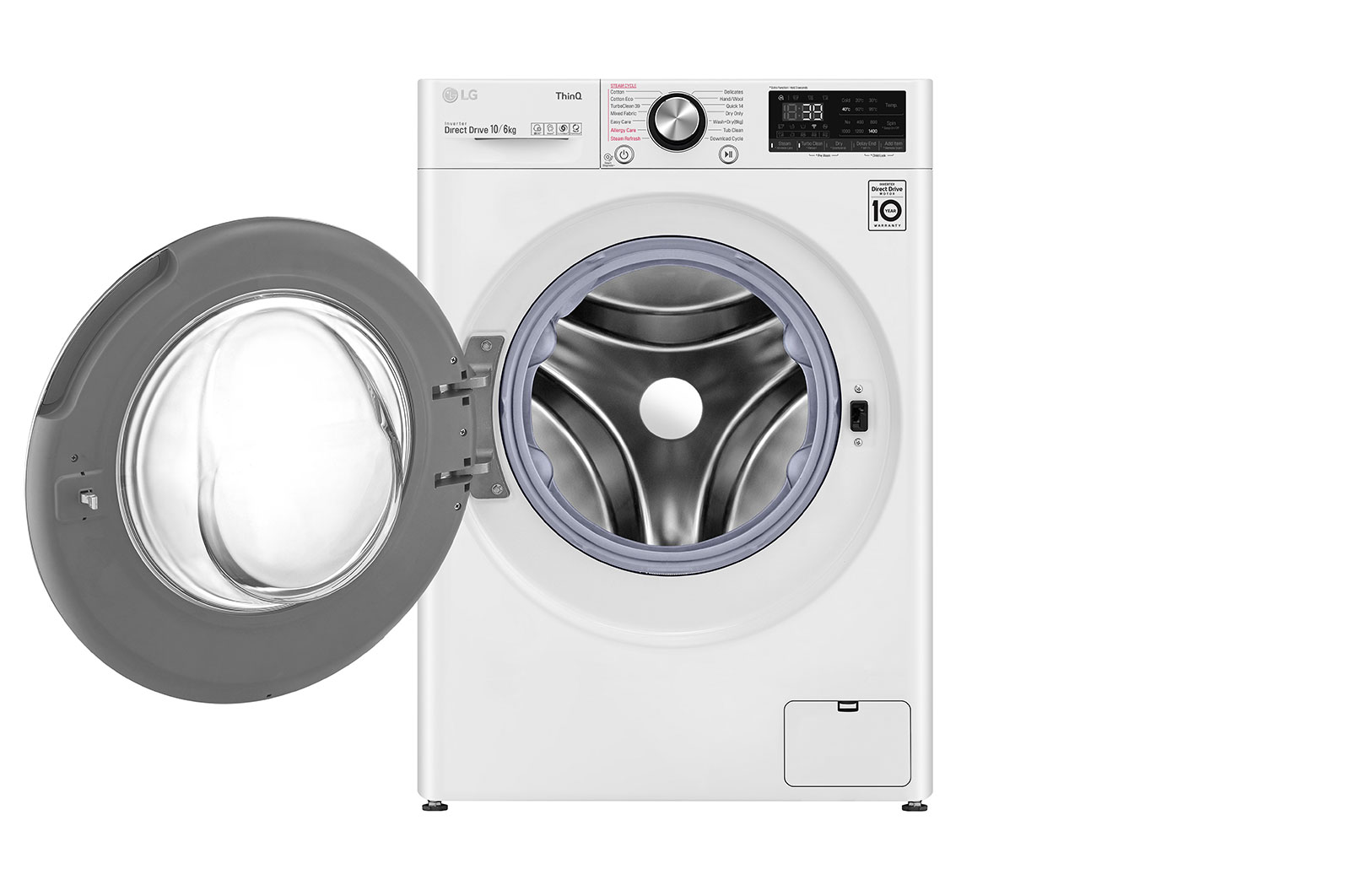 LG 10kg/6kg Series 9 Front Load Washer Dryer Combo with Steam+, WVC9-1410W