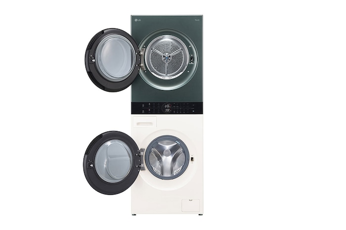 LG 12/9kg WashTower™ Stacked Washer Dryer Green/Beige, WWT-1209FGB