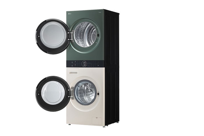 LG 12/9kg WashTower™ Stacked Washer Dryer Green/Beige, WWT-1209FGB