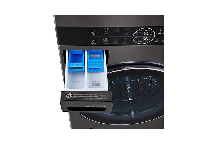 LG 17kg WashTower™ Stacked Washer Dryer Black, WWT-1710B