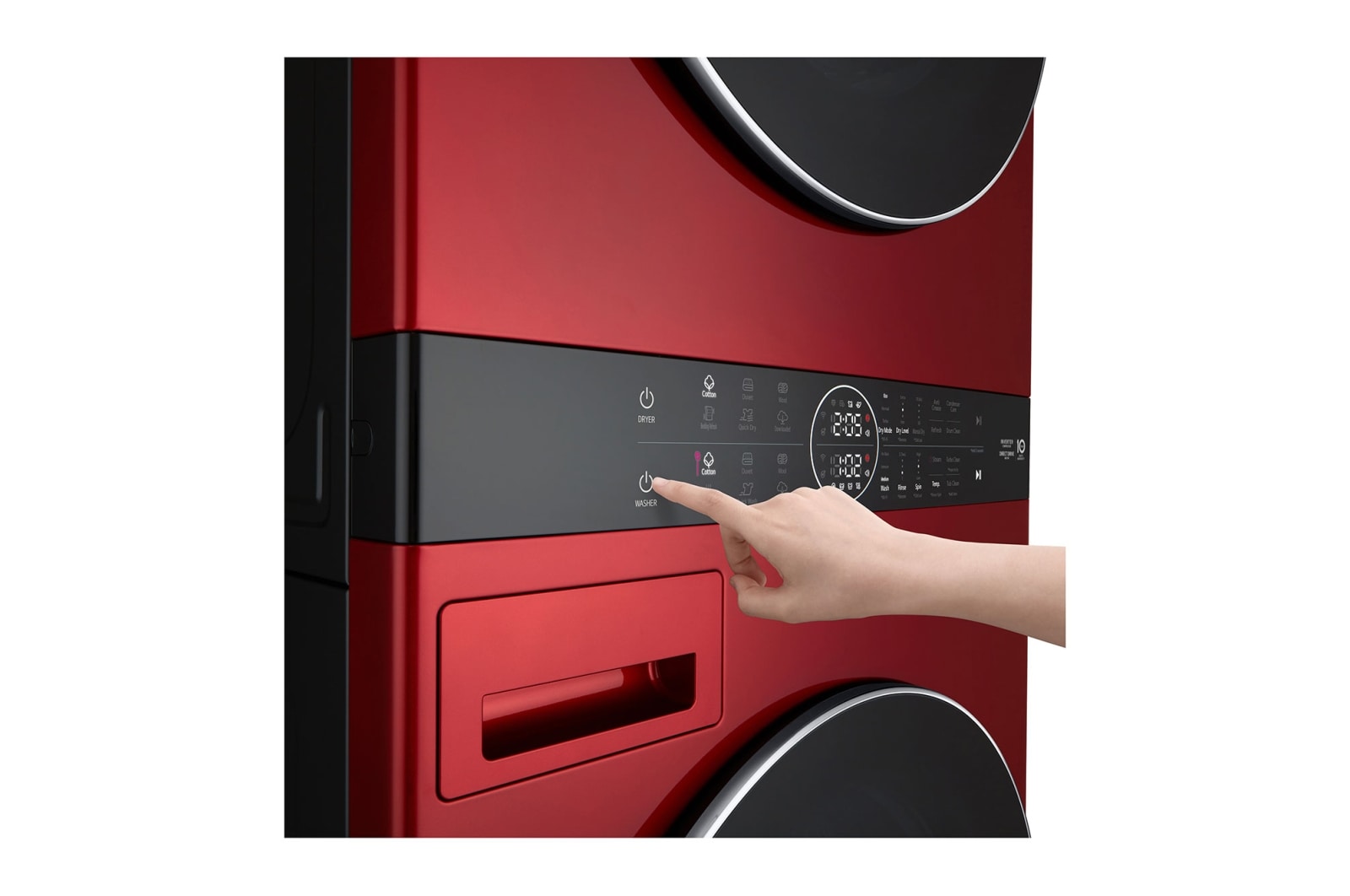 LG 17kg WashTower™ Stacked Washer Dryer Candy Red, WWT-1710CR