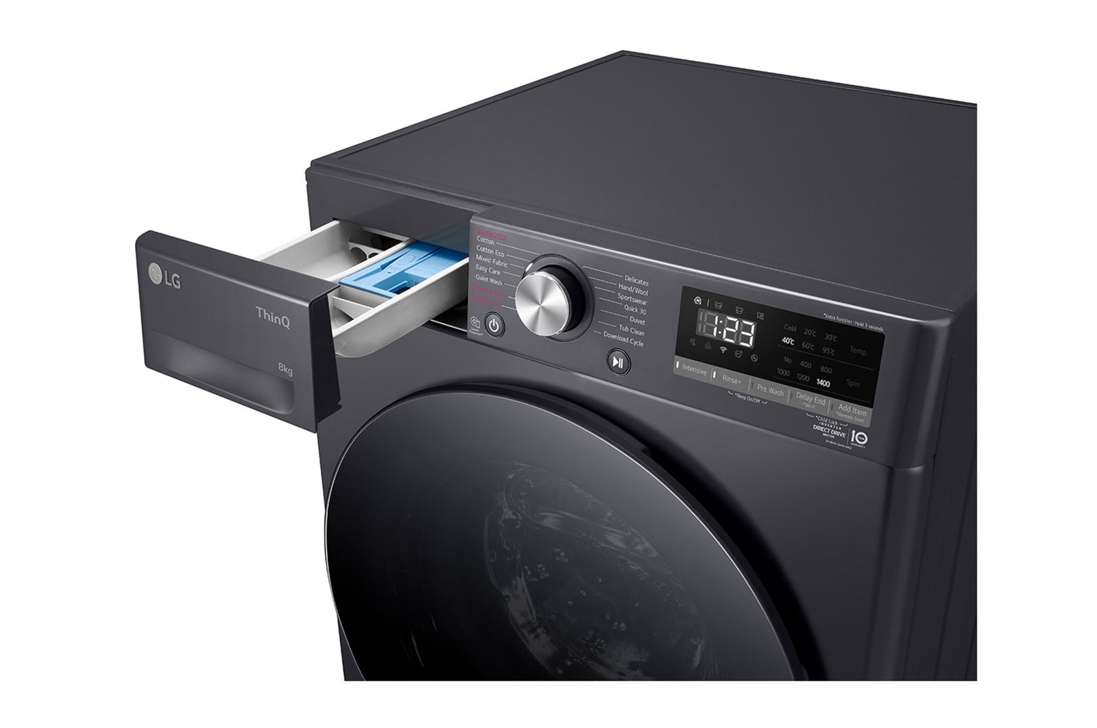 Detergent port open