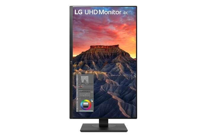 front view of the screen pivoting +90 degrees