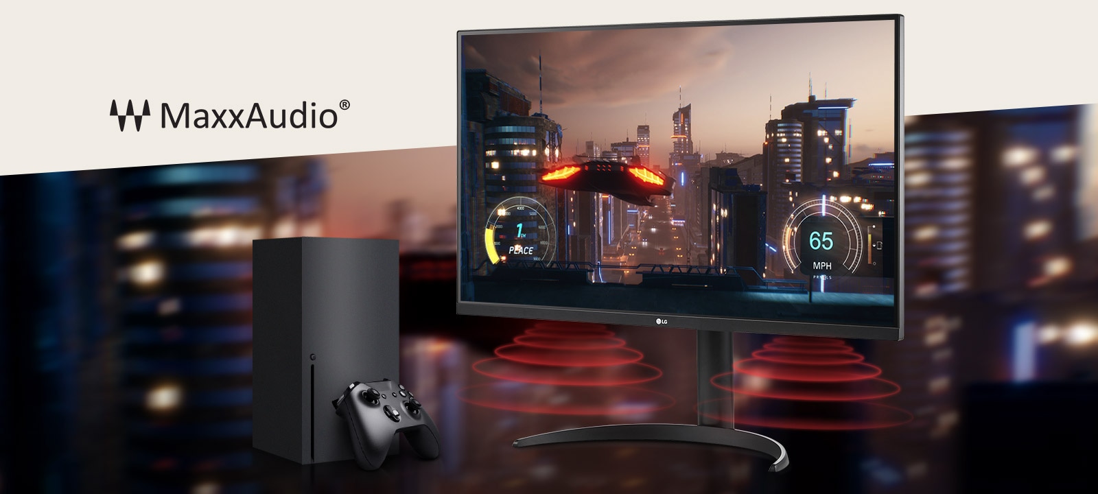 Gaming scene with MaxxAudio.