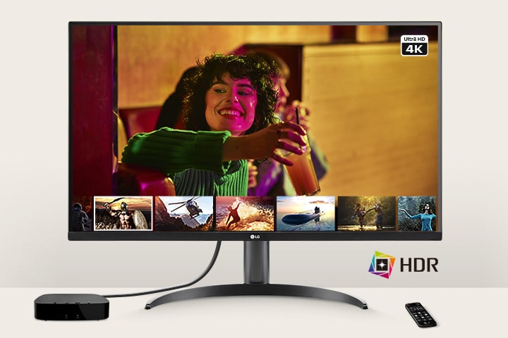 The monitor enabling users to enjoy 4K and HDR Content.