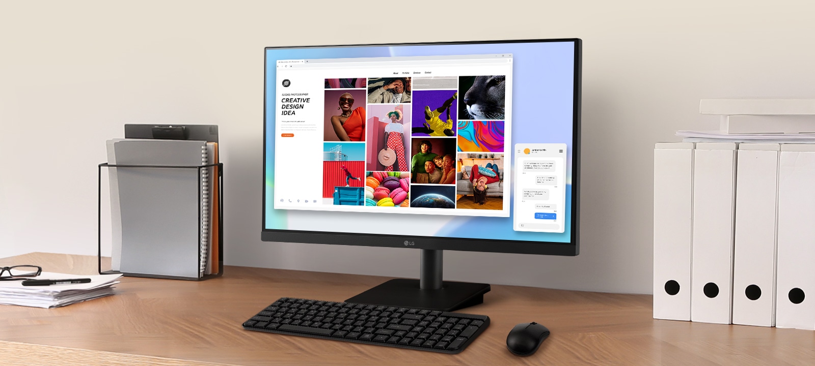 24MS530B-B FHD display desktop view.