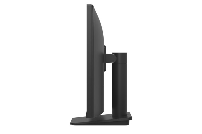 side view of the screen moving downwards for height adjustment