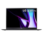 Front view of the 16 Inch LG gram Pro (16Z90SP) laptop with 16GB RAM and Intel Core Ultra 7
