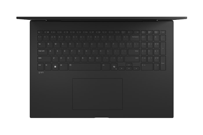 Top view with keyboard