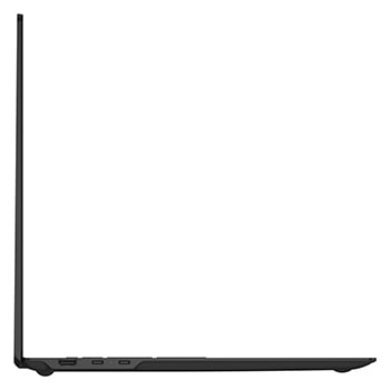 This image shows a dimensions diagram of the LG gram laptop, indicating the top view width and height, a diagonal size, and the side view showing thickness and weight.