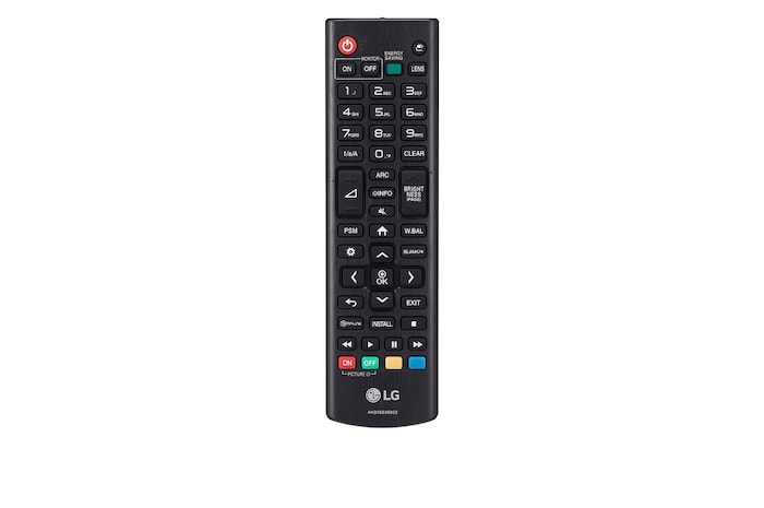 Close-up view of remote control