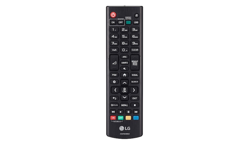 Close-up view of remote control