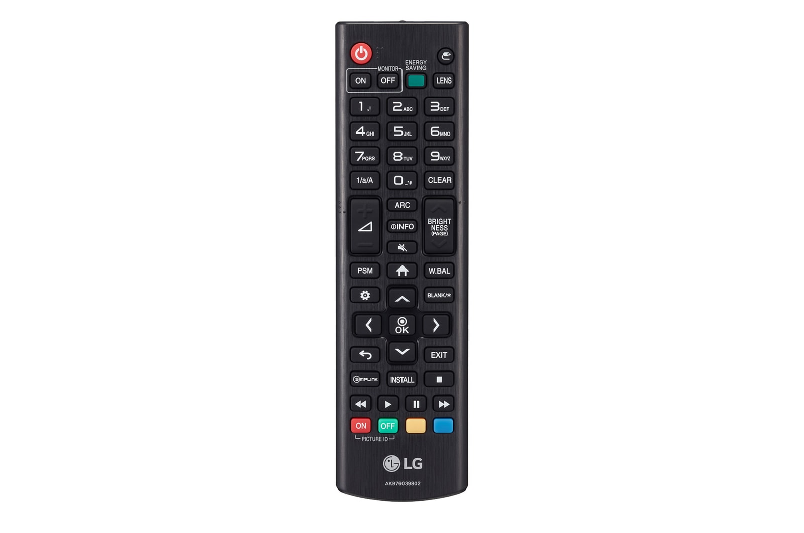 Close-up view of remote control