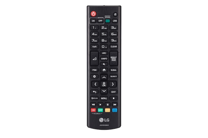 Close-up view of remote control
