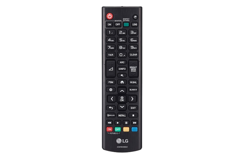 Close-up view of remote control