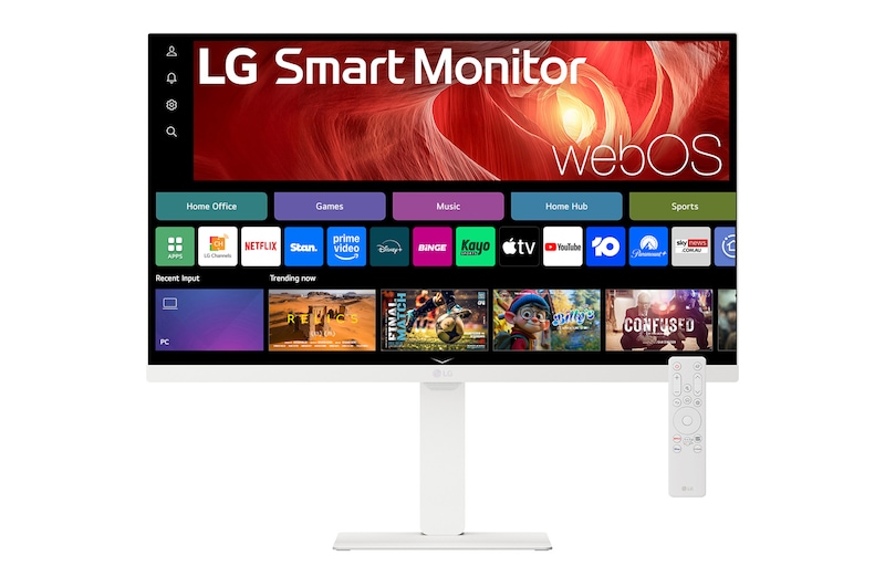 Front view of LG 27” 4K UHD IPS Smart Monitor with webOS 27U730SA-W
