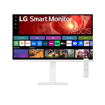 Front view of LG 27” 4K UHD IPS Smart Monitor with webOS 27U730SA-W