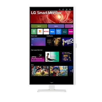 Front view with the display pivoting 90 degrees