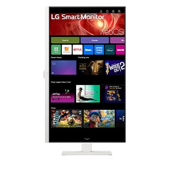 Front view with the display pivoting 90 degrees