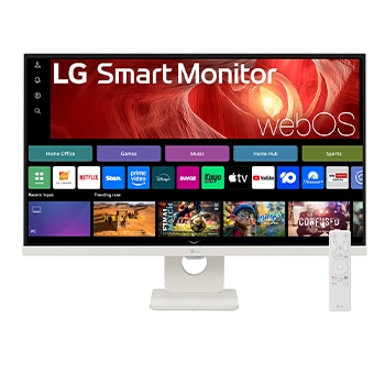 Front view of LG 27” 4K UHD IPS Smart Monitor with webOS 27U731SA-W