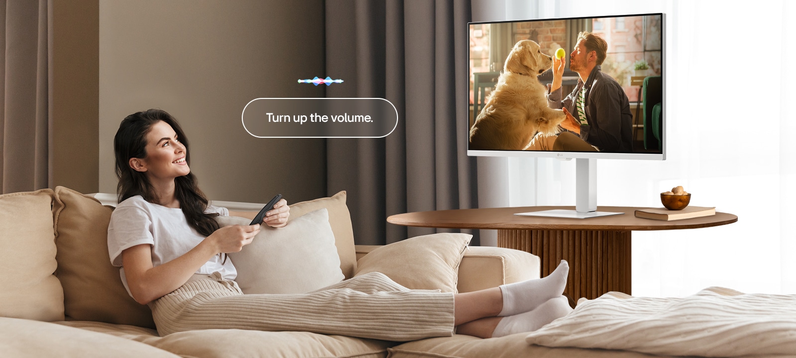 Voice control with Magic Remote.