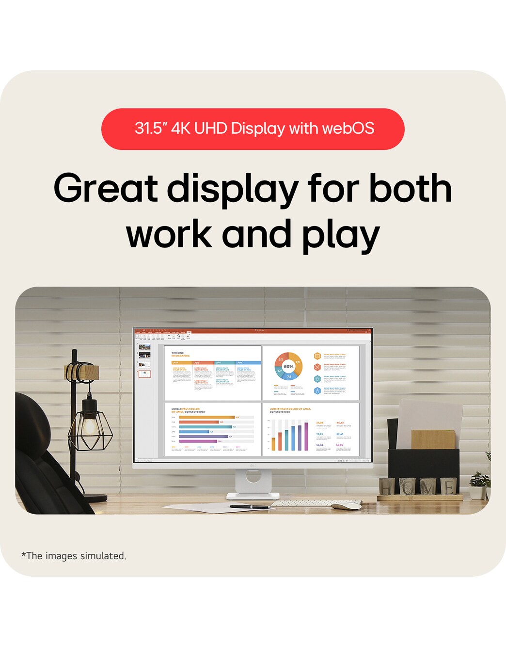 LG 31.5” 4K UHD Smart Monitor with webOS - 32U721SA-W.AAU | LG Australia