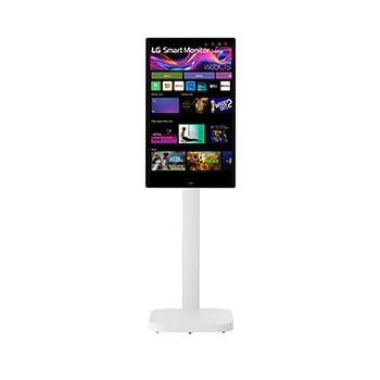 Front view with the display pivoting 90 degrees