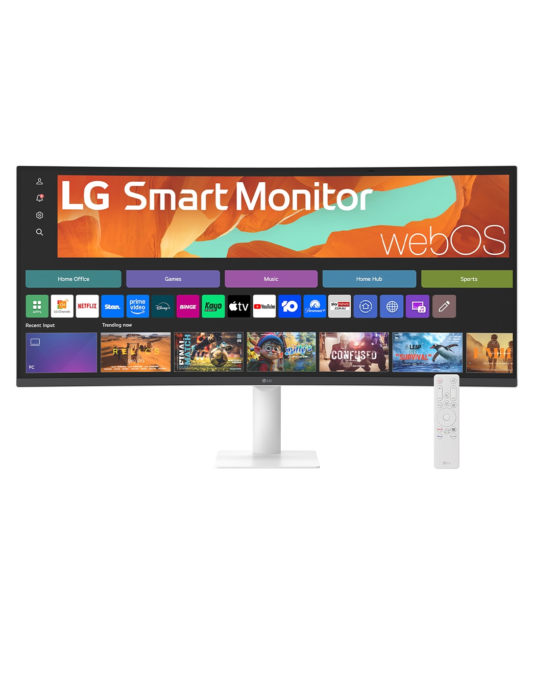 LG Smart Monitor 34 Inch WQHD Curved display for Streaming 34U601SA ...