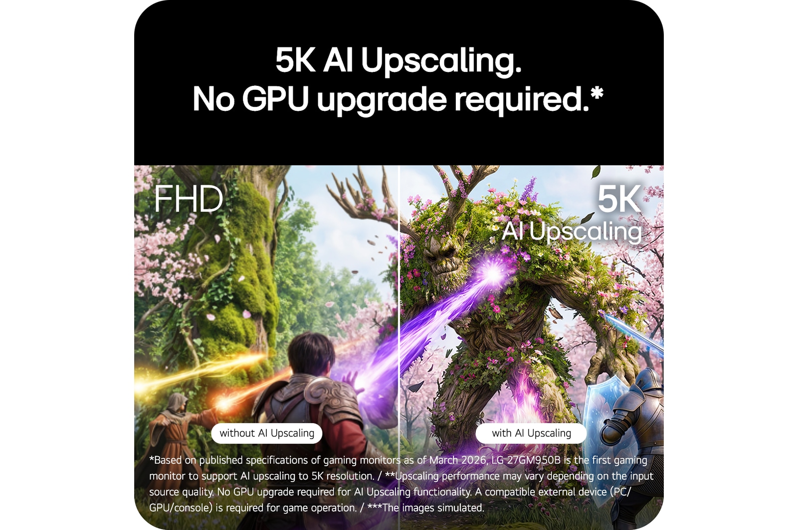 5K AI Upscaling. No GPU upgrade required.*