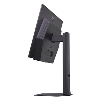 side view of a tilted monitor