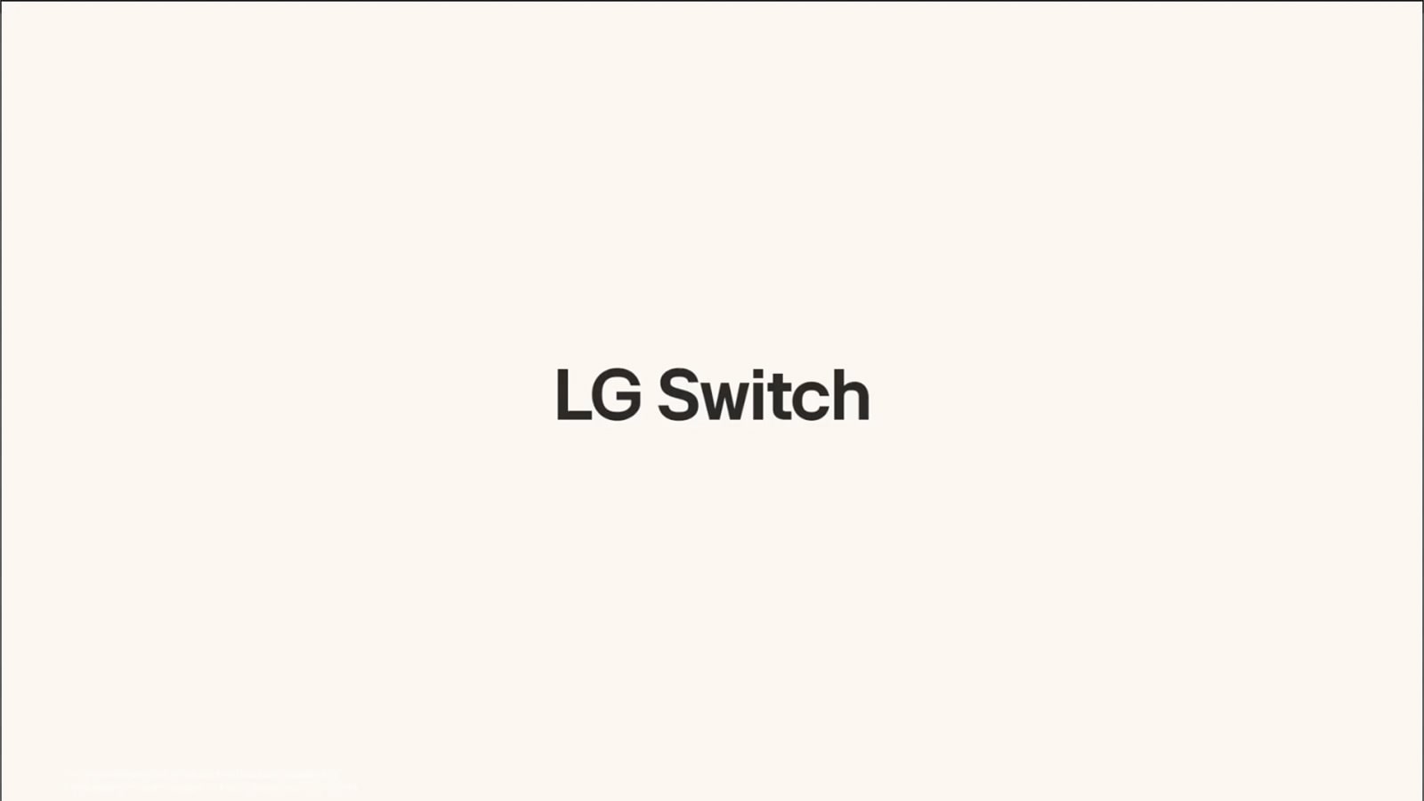 LG Switch app screen splitting and hotkey control