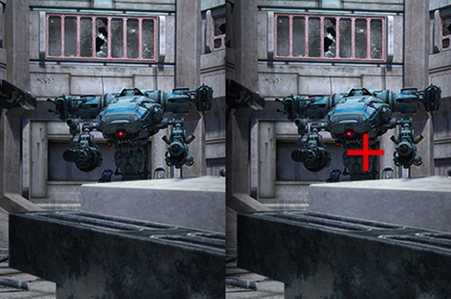 Showing the Crosshair fuction in action through the UltraGear monitor.	