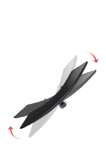 The monitor is  ±15˚rotatable