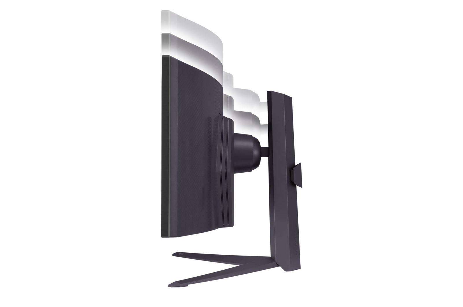 Side view of height adjustable stand