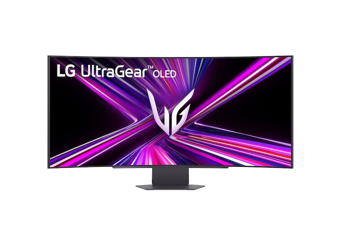 front view of the monitor with the stand down