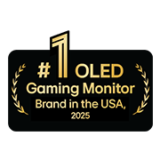 A image of #1 OLED Gaming Monitor Brand in the USA, 2025 logo