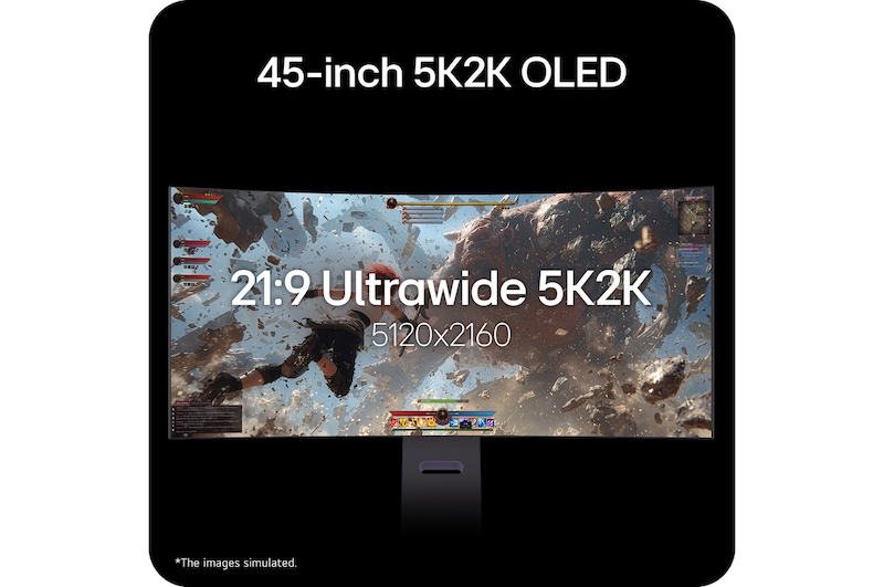 LG UltraGear 45GX950B 45-inch 5K2K OLED ultrawide monitor (21:9).